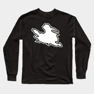 Mayne Island Silhouette in Classic White - Mayne Island Long Sleeve T-Shirt